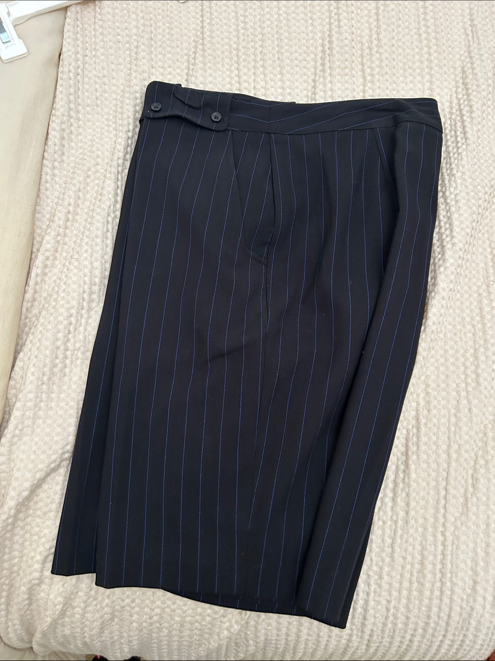 Women’s Navy Pinstripe Golf Shorts